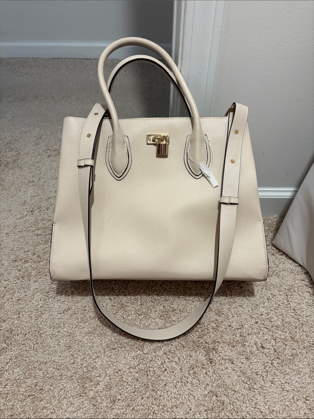 H&M Elegant Cream Handbag tote - Picture 7 of 8
